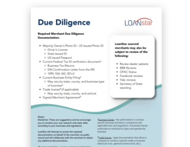 thmb due dilligence reference sheet